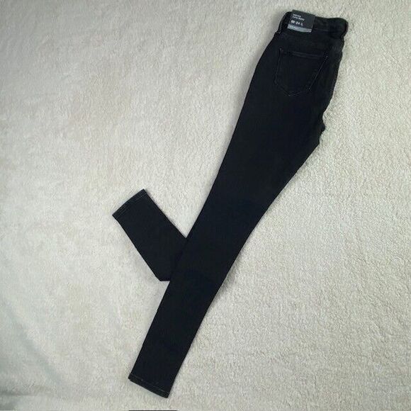 Women's Size 00/24/L Mossimo Denim Mid Rise Jegging Black Jeans Power Stretch - Picture 4 of 15